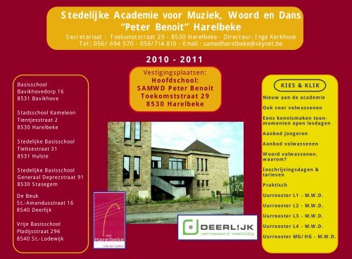 Stedelijke Academie voor Muziek, Woord en Dans