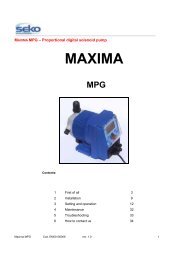 Seko MAXIMA MPG Instruction - UK