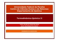 Programa da disciplina - Departamento de Química - UFPB