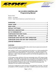 GC-32 GPIO CONTROLLER Programming Manual - DNF Controls