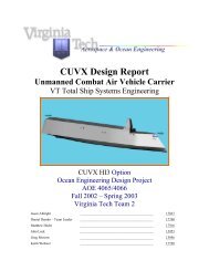 CUVX Design Report - the AOE home page - Virginia Tech