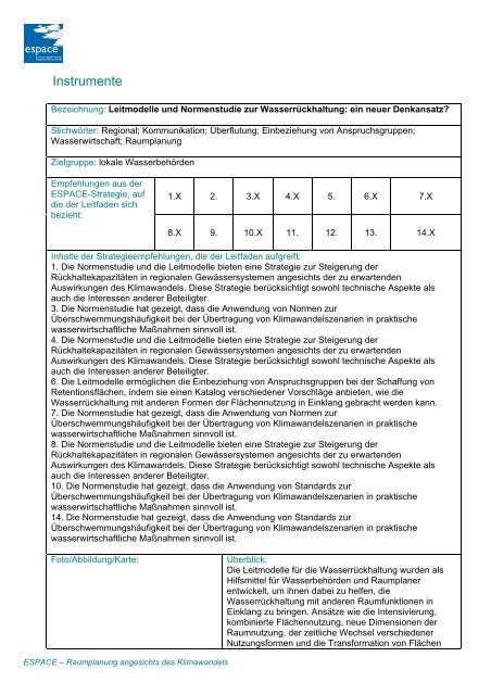 Leitmodelle und Normierungsstudie zur ... - Espace project