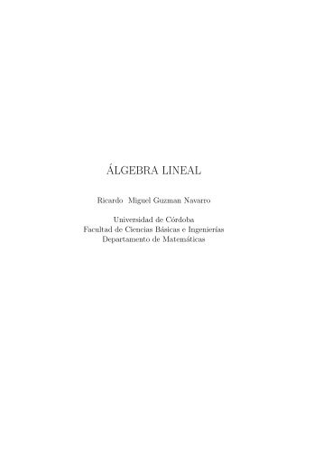 ´ALGEBRA LINEAL