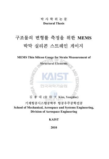 구조물의 변형률 측정을 위한 MEMS 박막 실리콘 스트레인 게이지