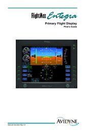 FlightMax 450/650/750/850 Pilot's Guide - Operating ... - Avidyne