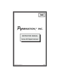 Series 423 Digital Indicator Instruction Manual - Pyromation, Inc.
