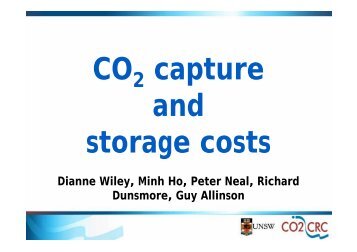 The costs of CCS - Capture and Geological storage of CO2