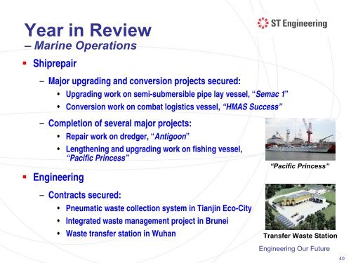 Presentation Slides - Singapore Technologies Engineering