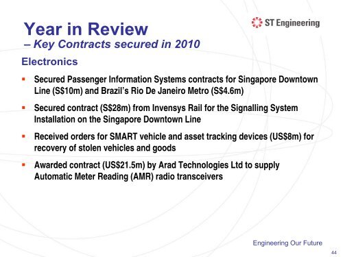 Presentation Slides - Singapore Technologies Engineering