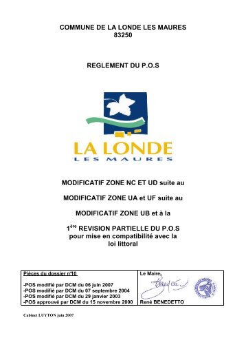 POS Zone UA.pdf - Mairie de La Londe les Maures