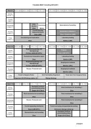 Timetable MAS Tunnelling 2010-2011 - LMR - EPFL