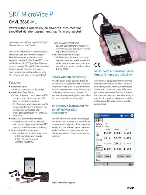 SKF MicroVibe P - Diagnostika