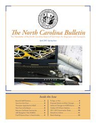 The North Carolina Bulletin - North Carolina Board of Examiners for ...