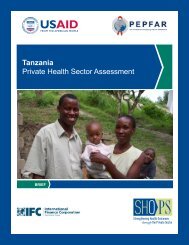 Tanzania Private Health Sector Assessment - (SHOPS) project