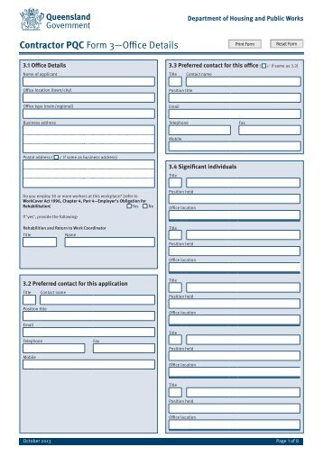 Contractor PQC Form 3—Office Details - Department of Housing and ...