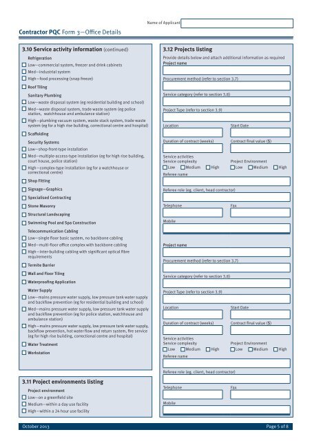 Contractor PQC Form 3—Office Details - Department of Housing and ...