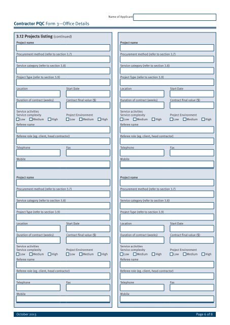 Contractor PQC Form 3—Office Details - Department of Housing and ...