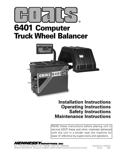 6401 Computer Truck Wheel Balancer - aesco