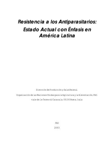 Resistencia a los antiparasitarios - Centro Nacional de ...