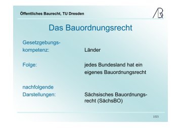 Öffentliches Baurecht, TU Dresden