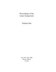 Proceedings of the Linux Symposium Volume One - Parent Directory