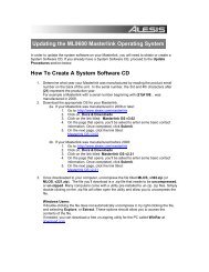 Updating The ML9600 Masterlink Operating System - Alesis