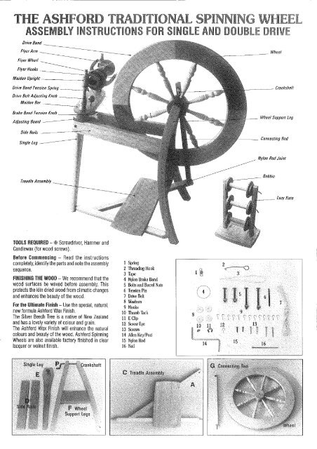 traditional spinning wheel single and double drive