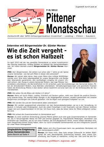 Pittener Monatsschau - SPÖ Pitten