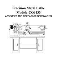 Precision Metal Lathe Model: CQ6133 - Usinages