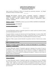 Compte rendu de la sÃ©ance du Conseil Municipal du 27 mai 2013