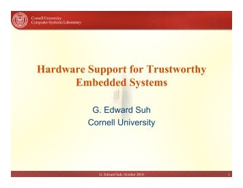 Ed Suh, Cornell - Cert