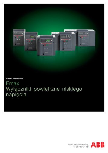 Emax WyÅÄczniki powietrzne niskiego napiÄcia - Elektro Info