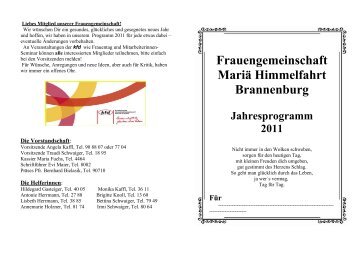 Frauengemeinschaft Mariä Himmelfahrt Brannenburg