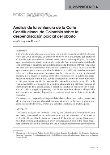 Análisis de la sentencia de la Corte Constitucional de Colombia ...