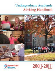 ACADEMIC ADVISING HANDBOOK - Delaware State University