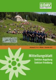 Mitteilungsblatt 2012/4 (PDF, 8,1 MB) - Alpenverein Augsburg