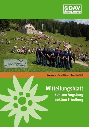 Mitteilungsblatt 2012/4 (PDF, 8,1 MB) - Alpenverein Augsburg