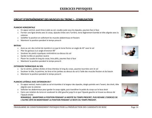 Exercices physiques