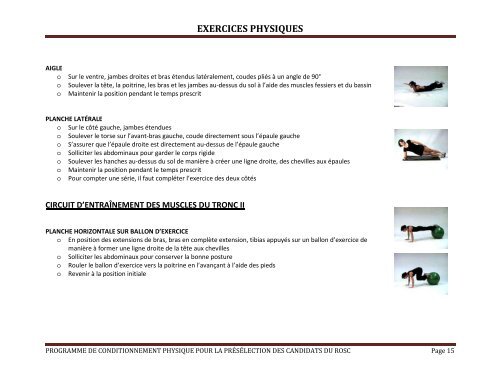 Exercices physiques