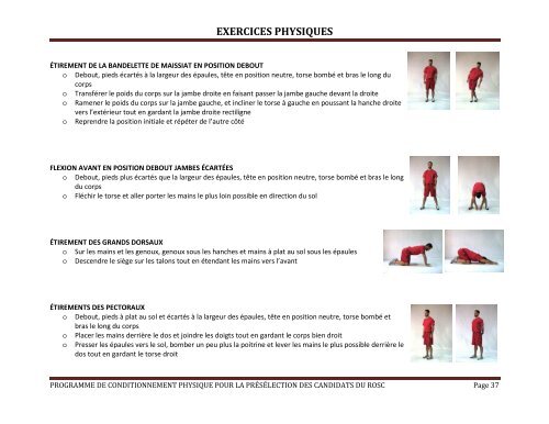 Exercices physiques