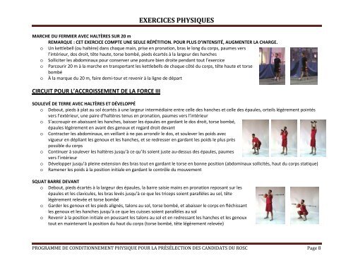Exercices physiques