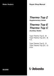 Thermo Top E.C Workshop Manual - JPC Direct