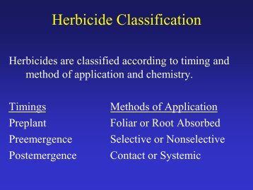 Herbicide Classification - TurfFiles