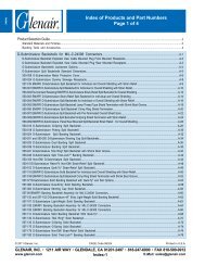 Index of Products and Part Numbers Page 1 of 4 - Glenair, Inc.