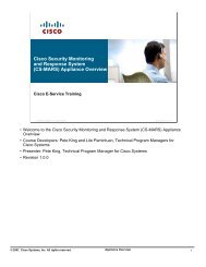 Cisco Security Monitoring and Response System (CS-MARS ...