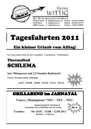 Tagesfahrten 2011 - Sachsentourist Wittig