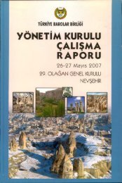 YONETIM KURULU ÃALI MA - TÃ¼rkiye Barolar BirliÄi YayÄ±nlarÄ±