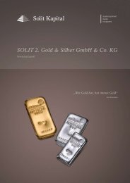 Verkaufsprospekt - SOLIT Kapital GmbH