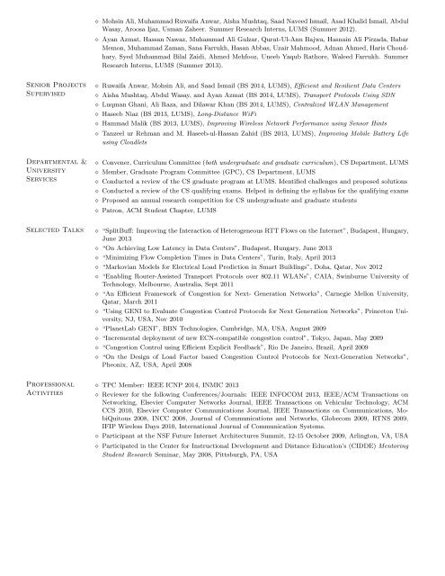 Download Resume - Lahore University of Management Sciences