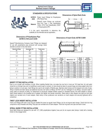 028 Barbed Insert Fittings.pdf - Spears Manufacturing Co.